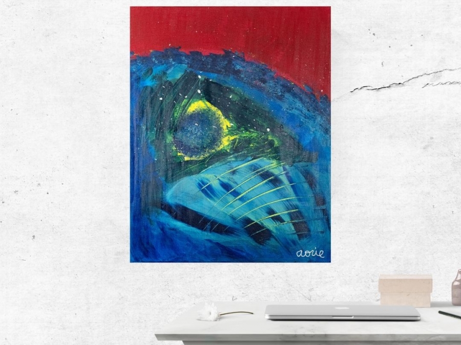 COSMICEYE ACHAT TABLEAU PEINTRE ABSTRAIT SPIRITUEL : AORIE