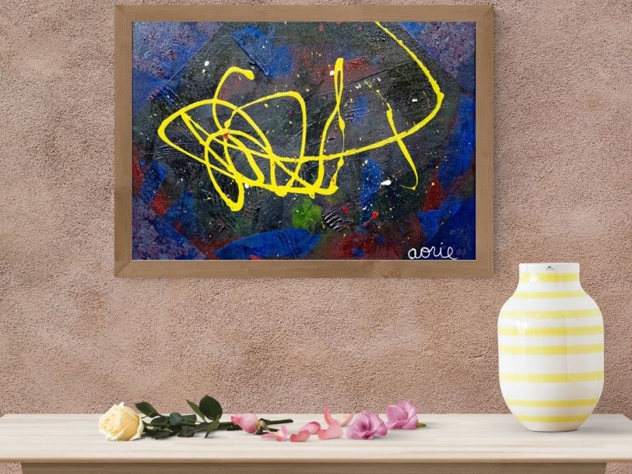 TRACIS ACHAT TABLEAU PEINTRE ABSTRAIT SPIRITUEL : AORIE