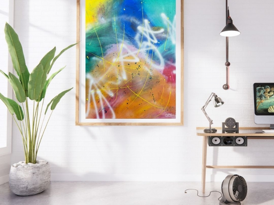 SUNRISA ACHAT TABLEAU PEINTRE ABSTRAIT SPIRITUEL : AORIE