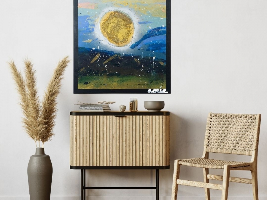 AURORA ACHAT TABLEAU PEINTRE ABSTRAIT SPIRITUEL : AORIE