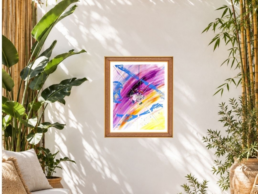 COEUR QUI COGNE ACHAT TABLEAU PEINTRE ABSTRAIT SPIRITUEL : AORIE